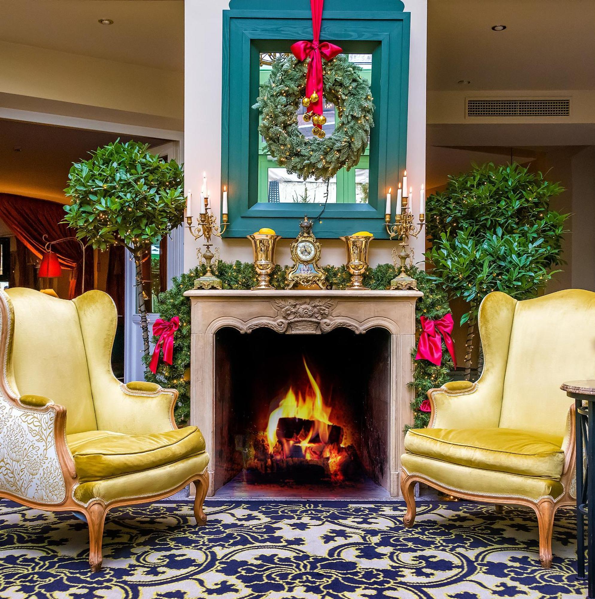 Stikliai Hotel - Relais & Chateaux VNO Kültér fotó The fireplace in the lobby